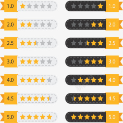 星级打分考核系统矢量图素材