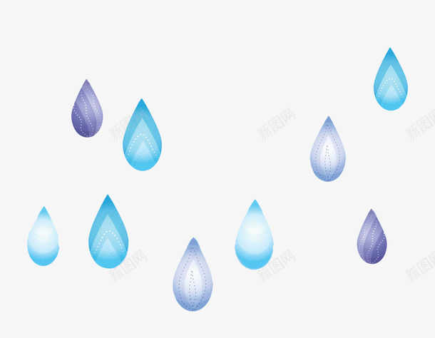 蓝色手绘雨滴png免抠素材_新图网 https://ixintu.com 下雨 下雨天 卡通雨点 手绘 手绘雨滴 蓝色 雨水 雨滴