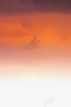橙色日落日落橙色天空云朵团队高清图片