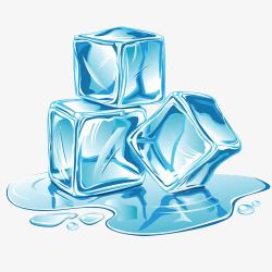 冰块融化冰块和融化的水高清图片