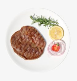 餐厅牛排美食街盘子里的菲力牛排实物图高清图片