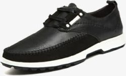 黑色的鞋男士黑色休闲运动鞋高清图片