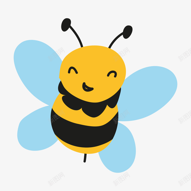 一只可爱的小蜜蜂矢量图ai免抠素材_新图网 https://ixintu.com 动物 勤劳 卡通 可爱 矢量图 翅膀 蜂类 蜂蜜 装饰 黄色