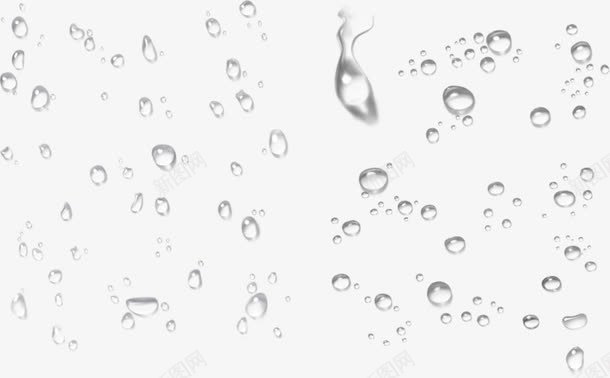 透明水滴png免抠素材_新图网 https://ixintu.com 水滴 玻璃 透明 雨水