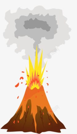 火焰山PNG火山喷发高清图片