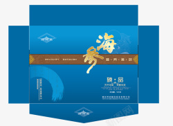 海参免抠素材蓝色海参礼品盒高清图片