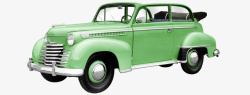 四轮汽车免抠实物淡绿外壳老式汽车高清图片
