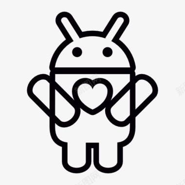 Android的心图标图标