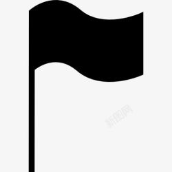 杆杆黑色的旗帜图标高清图片
