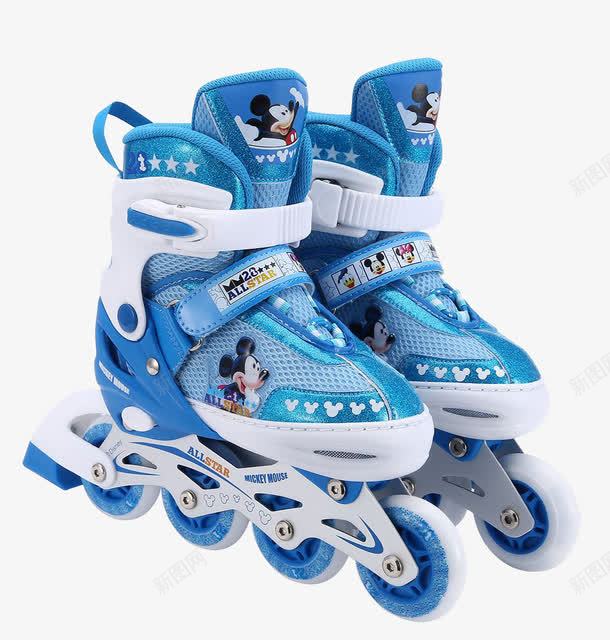 蓝色轮滑鞋png免抠素材_新图网 https://ixintu.com 产品实物 休闲娱乐 儿童 卡通 玩具 蓝色 轮滑 轮滑鞋