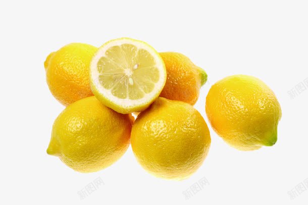 鲜嫩柠檬psd免抠素材_新图网 https://ixintu.com 多汁 多肉 鲜嫩 黄色