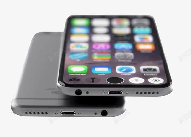 苹果7png免抠素材_新图网 https://ixintu.com iphone7 手机模型 数码 正面 灰色 科技 背面 苹果7