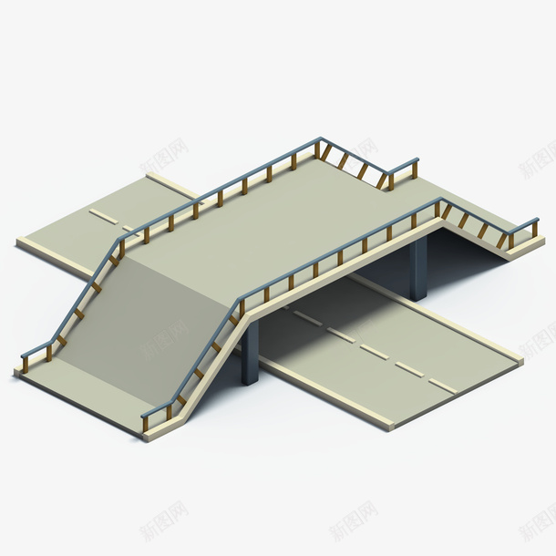 立交桥的可爱建筑png免抠素材_新图网 https://ixintu.com 可爱 天桥 模型 立交桥 立体 等轴3D 高清 高端