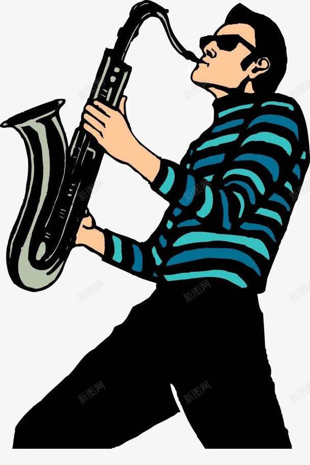 萨克斯美妙png免抠素材_新图网 https://ixintu.com 中年人 乐器 动感 吹萨克斯 吹萨克斯的人 时尚 演奏 美妙 音乐