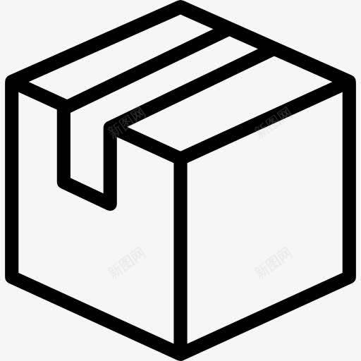 封闭的纸箱和包装带图标png免抠素材_新图网 https://ixintu.com 包装 盒 纸板