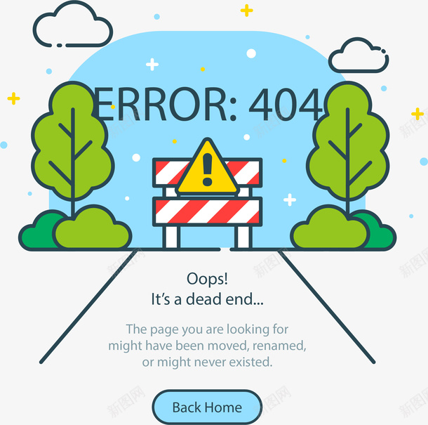 创意404错误提示插画UI矢量图ai免抠素材_新图网 https://ixintu.com 404PNG插画 404错误提示 出错404插画 网页出错404 错误页面 页面出错 矢量图