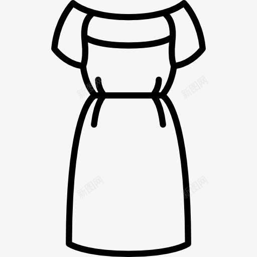 露肩连衣裙图标png_新图网 https://ixintu.com femenine 女人 女性 时尚 服装 洋装