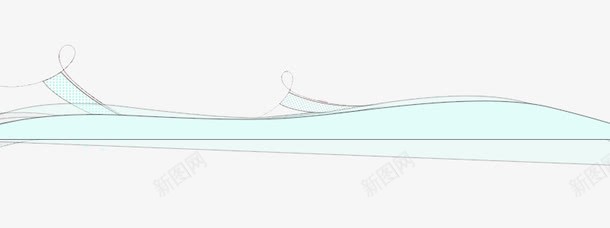 浅色卡通手绘波浪png免抠素材_新图网 https://ixintu.com 分割 分割线 卡通 水波 波浪 波浪分割线 装饰 边框 隔断