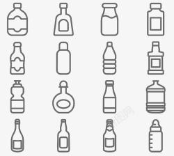 塑料容器手绘瓶子高清图片