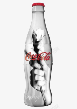 可口可乐瓶身可口可乐创意酷炫图案瓶高清图片