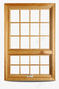 棕色窗框木质艺术门窗高清图片
