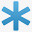 蓝色的星号符号icon图标图标
