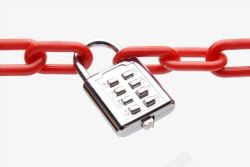 密码锁锁住链条素材