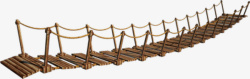 古代木头吊桥图像素材