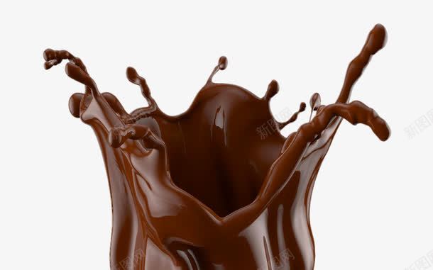融化的巧克力png免抠素材_新图网 https://ixintu.com 丝滑 巧克力糖浆 波浪形 飞溅