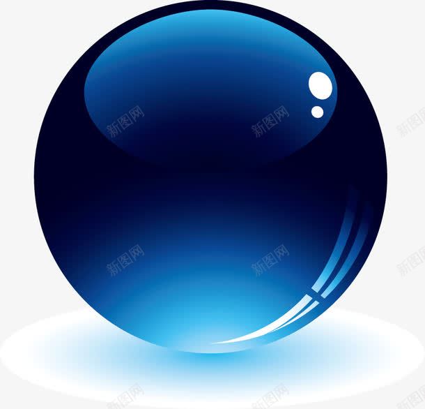 球形水晶按钮png免抠素材_新图网 https://ixintu.com 水晶按钮 球形 蓝色