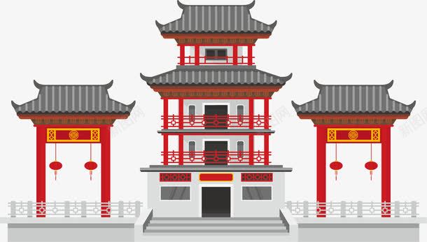 高塔png免抠素材_新图网 https://ixintu.com 仿古 卡通手绘 古代建筑 水彩画 装饰图案 高塔