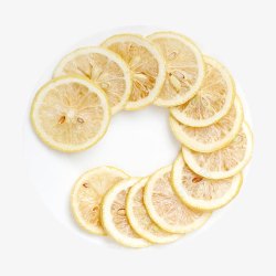 柠檬片装饰果茶产品实物冻干柠檬片高清图片