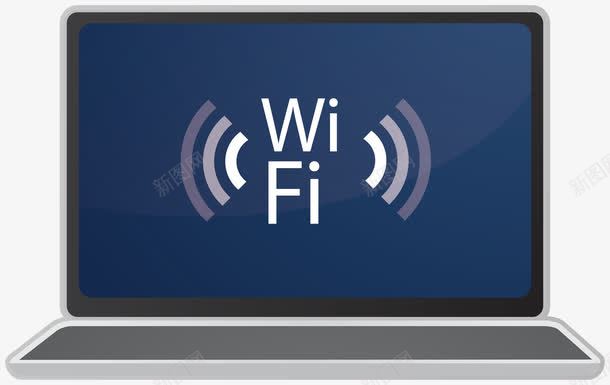 蓝色的电脑屏幕png免抠素材_新图网 https://ixintu.com WIFI图案 wifi 免费wifi 可视化大屏 无线网 电脑屏幕 电脑模型 矢量png