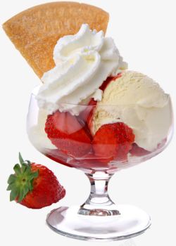 草莓冰淇淋素材