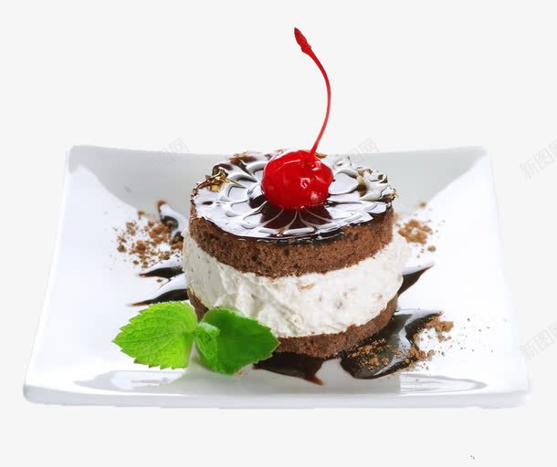 巧克力蛋糕png免抠素材_新图网 https://ixintu.com 巧克力口味 樱桃 白盘 蛋糕png 蛋糕免扣 蛋糕实拍 蛋糕高清实拍 食物矢量图