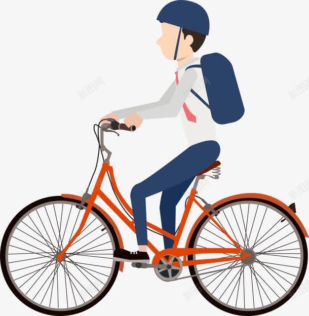 骑脚踏车png免抠素材_新图网 https://ixintu.com 上学路上 低碳出行 单车 卡通 放学路上 绿色出行 脚踏车 自行车 骑行者 骑车