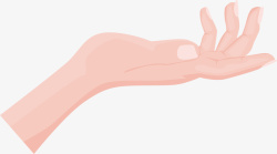 食指大拇指触碰手势兰花指动作卡通矢量图高清图片