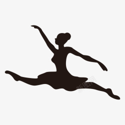 街头跳舞的人芭蕾舞蹈舞者运动剪影图标高清图片
