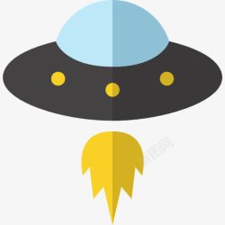 科幻电子科技UFO图标高清图片