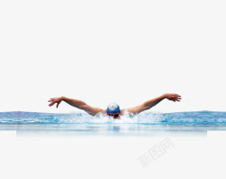 彩绘游泳运动员运动员高清图片