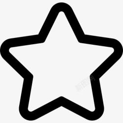 fivepointed星收藏夹轮廓图标高清图片