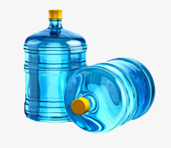 家庭饮用水蓝色解渴隐约魔化的塑料瓶饮用水高清图片