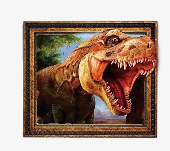 梦幻边框psd免抠素材_新图网 https://ixintu.com 专辑 侏罗纪 恐龙 照片框 边框 远古