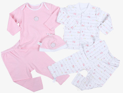 内衣女婴幼儿专场女宝宝粉红色白色长袖高清图片