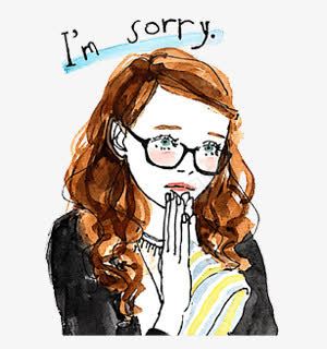 对不起png免抠素材_新图网 https://ixintu.com 不好意思 人物 卡通 女孩 对不起 手绘