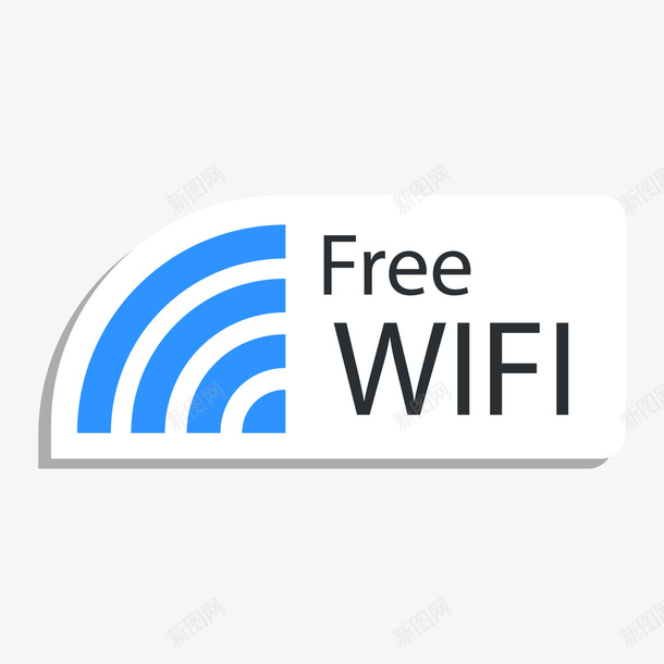 蓝色WiFi标签png免抠素材_新图网 https://ixintu.com WiFi标签 卡通WiFi 无线标签 背景装饰 蓝色WiFi
