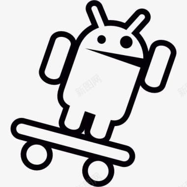 Android的滑板和手臂图标图标