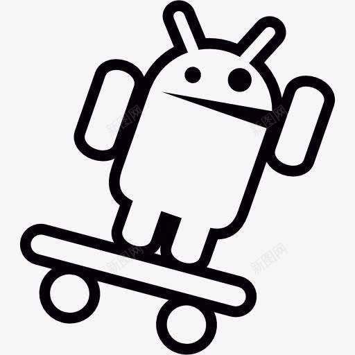 Android的滑板和手臂图标png_新图网 https://ixintu.com 形状 操作系统 溜冰 滑冰 硬件 软件