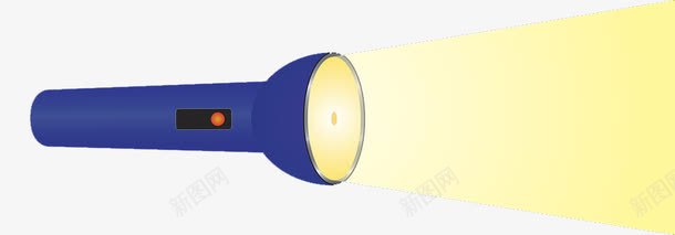 蓝色手电筒黄色光束png免抠素材_新图网 https://ixintu.com 光照 手电 手电灯光 手电筒 蓝色 黄色光束