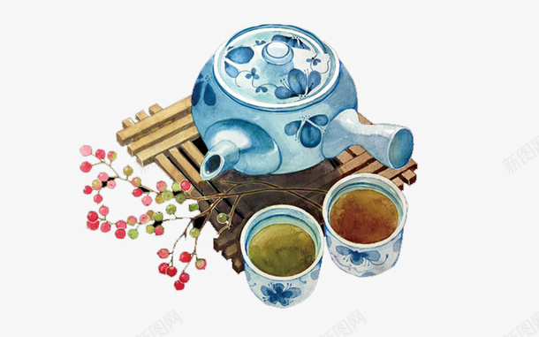 茶具组合png免抠素材_新图网 https://ixintu.com 彩绘茶 手绘茶 木纹茶卡通 简笔画茶组 薰衣草茶